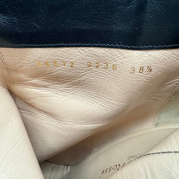 Gianvito Rossi Ankle Boots Almond Toe Leather Ankle Boots Black Size 38.5 - Picture 11 of 12